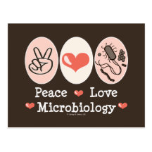 FriedensLiebe-Mikrobiologie-Postkarte