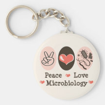FriedensLiebe-Mikrobiologie-Schlüsselkette Schlüsselanhänger