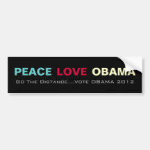 FriedensLiebe OBAMA gehen der Abstands-Stoßaufkleb Autosticker
