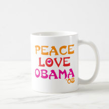 FriedensLiebe Obama Tee Tasse