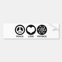FriedensLiebe-Physik Auto Aufkleber