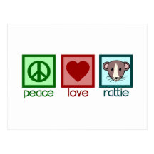 FriedensLiebe Rattie Postkarte