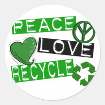 FRIEDENSLiebe RECYCELN T-Shirts 1 u. Geschenke Aufkleber