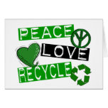 FRIEDENSLiebe RECYCELN T-Shirts 1 u. Geschenke Karte