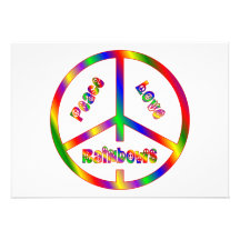 FriedensLiebe REGENBOGEN Personalisierte Ankündigungen
