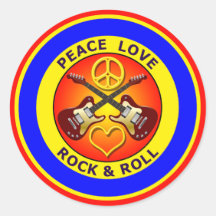 FRIEDENSLiebe-ROCK-AND-ROLL Sticker