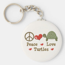 FriedensLiebe-Schildkröten Keychain Schlüsselanhänger