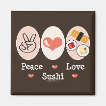 FriedensLiebe-Sushi-Magnet Kühlschrankmagnet