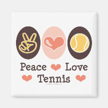 FriedensLiebe-Tennis-Magnet Kühlschrankmagnet