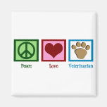FriedensLiebe-Tierarzt Kühlschrankmagnet