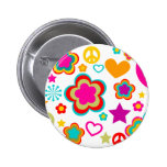 FriedensLiebe u. -alles Girly Button