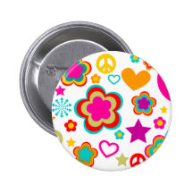 FriedensLiebe u. -alles Girly Button