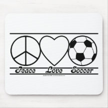 FriedensLiebe und -fußball Mousepad