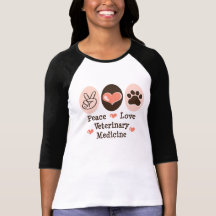 FriedensLiebe-Veterinärmedizinraglan-T-Shirt