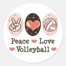 FriedensLiebe-Volleyball-Aufkleber