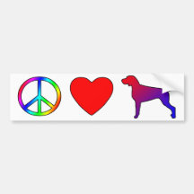 FriedensLiebe Weimaraners Autosticker