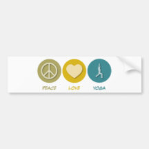 FriedensLiebe-Yoga Auto Sticker
