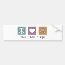 FriedensLiebe-Yoga Autosticker