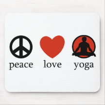 FriedensLiebe-Yoga-Geschenk Mousepads