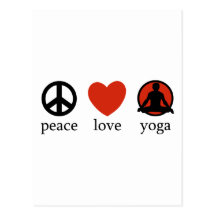 FriedensLiebe-Yoga-Geschenk Postkarte