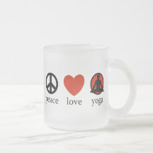 FriedensLiebe-Yoga-Geschenk Tasse