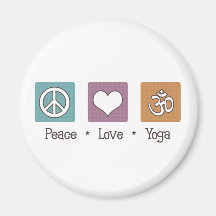 FriedensLiebe-Yoga Kühlschrankmagnet