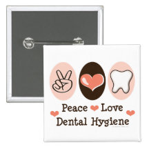 FriedensLiebe-zahnmedizinischer Hygiene-Knopf Buttons