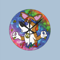 FriedensLiebepembroke-Walisercorgi-Uhr wanduhren