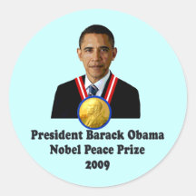 Friedensnobelpreis-Sieger 2009 Präsidenten-Obama Sticker