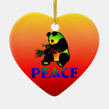 Friedenspanda-Bär Weihnachtsornament