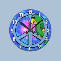 Friedenspapageien-Uhr wanduhren