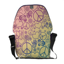 Friedenssymbol-Entwurf Kurier Taschen