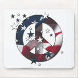 Friedenszeichen-Amerikaner spielt die Hauptrolle u Mousepads