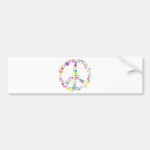 Friedenszeichen der Blumen Autosticker