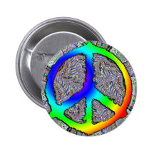 Friedenszeichen-Regenbogen-Knopf Anstecknadelbutton