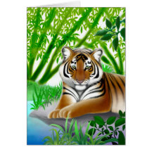 Friedliche Tiger-Gruß-Karte