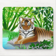 Friedlicher Dschungel-Tiger Mousepad