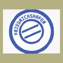 Friedrichshafen-Posten stempel Briefmarke einladungen