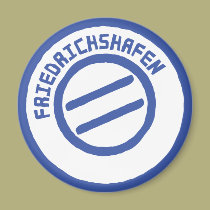 Friedrichshafen-Posten stempel Briefmarke magnete