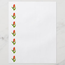 Frilly rote und gelbe Orchideen Flyer