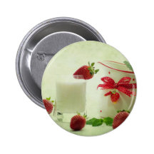 Frische Erdbeeren im Landhausstil Anstecknadel