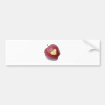 Frischer roter Apfel mit einem Herzen formte Symbo Auto Sticker