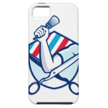 Friseur-Handholding-Bürste Scissors das Retro Schi Hülle Fürs iPhone 5