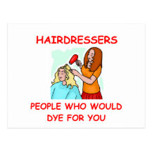 Friseur Postkarte
