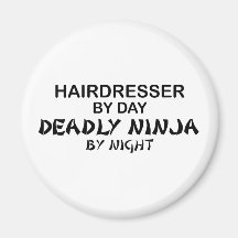 Friseur tödliches Ninja bis zum Nacht Kühlschrankmagnete