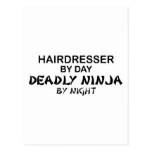 Friseur tödliches Ninja bis zum Nacht Postkarten