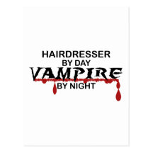 Friseur-Vampir bis zum Nacht Postkarte