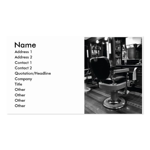Friseursalon-Visitenkarte