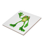 Froggie der niedlicher Cartoon-wellenartig bewegen Kachel