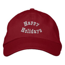 Frohe Feiertage festlicher gestickter Hut Bestickte Baseballcaps